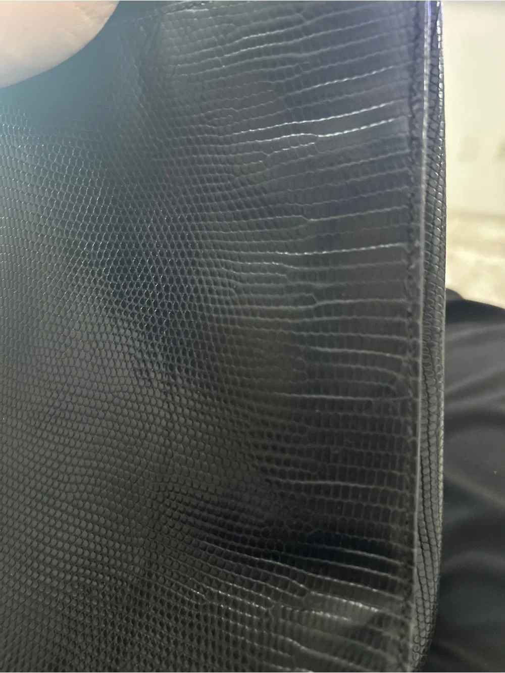 Vintage Gucci Lady Lock lizard skin in Black